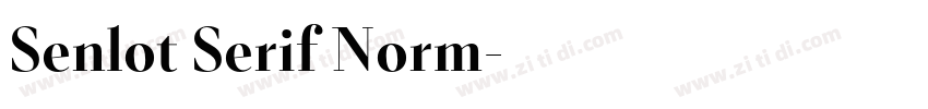 Senlot Serif Norm字体转换